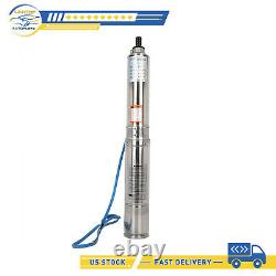 Deep Well Submersible Pump Stainless Steel Water Pump 1HP 115V 30GPM 196.8ft