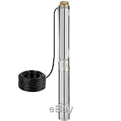 Deep Well Submersible Pump4 2 HP, 220V, 26 GPM 443 ft Max long life Water Pump