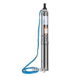 Deep Well Submersible Water Pump 4 Inch 1HP 44GPM 110V Garden Irrigation FDA/CE