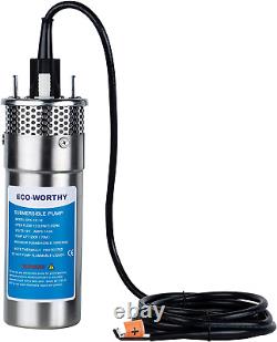 ECO-WORTHY 12V DC Submersible Deep Well Pump, MAX Flow 3.2GPM, Max Head 230Ft, W
