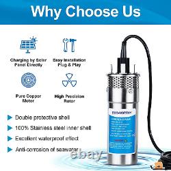 ECO-WORTHY 12V DC Submersible Deep Well Pump, MAX Flow 3.2GPM, Max Head 230Ft, W