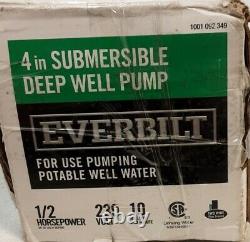 Everbilt 1/2 HP Submersible 2-Wire Motor 10 GPM Deep Well Potable Water Pump (O)