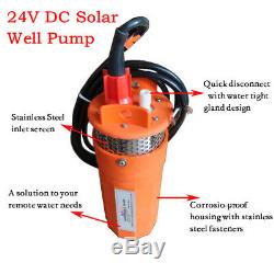 Farm 24V Submersible Deep DC Solar Well Water Pump Solar Alternate Energy Superb