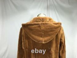 Genuine Marigold USA Sheared Mink Fur Lady Hoodie Bomber Jacket Free Shipping