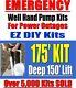 Hand Well Pump For Deep Water Well, Emergency, Manual. For Deep Wells 150' Lift