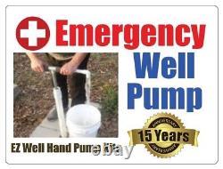 Hand Well Pump for Emergency, Manual Hand Water Well Pump, 2 EZ DIY KITS