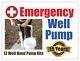 Hand Well Pump For Emergency, Manual Hand Water Well Pump, 25' Ez Diy