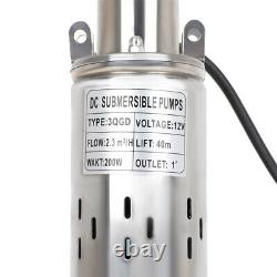 Max Head 40m 1 12v Solar Submersible Water Pump Stainless Steel Deep Well