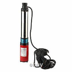 New 48V Submersible Deep DC Solar Well Water Pump 1'' 60V-4/5m³-45/55m 20m Line