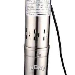 SHYLIYU 220-240v 1hp Screw Water Pumps PT 3 Deep Well Submersible Pumps 380ft