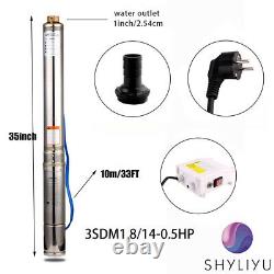 SHYLIYU 3 1/2Hp Deep Well Submersible Water Pump Stainless Steel 220V50Hz 184ft
