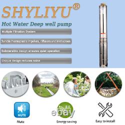 SHYLIYU 4'' 3/4HP Deep Well Submersible Pump Home Water Pump 220-240V 550W 52GPM