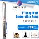 Shyliyu 4 Deep Well Pump Submersible Water Pump For Home 220v/50hz 750w 1hp