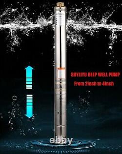 SHYLIYU Deep Well Pump Submersible Water Pump Bore Pump 110V-120V 0.25KW 0.33HP