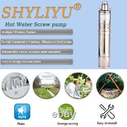 SHYLIYU Deep Well Pump Submersible Water Pump Screw Pump 3OD Pipe 220V/50Hz 1HP