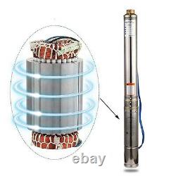SHYLIYU Deep Well Submersible Pump 4 OD Diameter Stainless Steel Water Pump