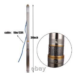 SHYLIYU Deep Well Water Submersible Pumps 240V/50Hz 1/2HP 2.5 Inch Pipe 148ft 1
