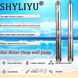 SHYLIYU Home Deep Well Submersible Pump Water Pump PT 4 OD Pipe 220-240V 1.5HP