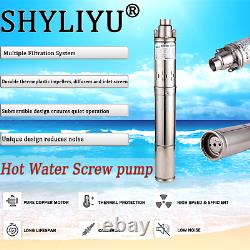 SHYLIYU Screw Water Pumps 4 Deep Well Submersible Pump 220-240V 0.5HP US Stock