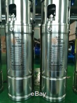 SOLAR SUBMERSIBLE DC WATER DEEP WELL PUMP, direct from PV Panel or bat