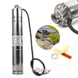 Solar Powered Water Pump Submersible Deep Well Stainless 24V/36V DC 2m³/H 60m