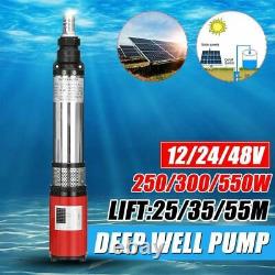 Solar Water Pump 55m Deep Well Submersible Irrigation Garden Home Agricultural