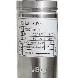 Submersible Bore Deep Well Water Pump Eletric 1/2HP AC Stainless Steel 2 180ft