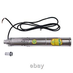 Submersible Deep Well Pump Solar Water Pump DC 24V 370W Stainless Steel Screw
