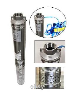 Submersible Pump, Deep Well, 4, 1/2HP/110V, 25 GPM/150', All S. S, Hallmark Ind