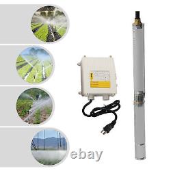 Submersible Pump Deep Well Water Pump Stainless Steel+Control Box 0.75HP 16GPM