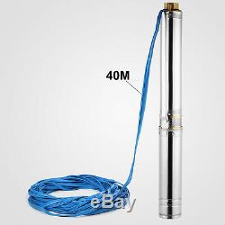Submersible Well Pump 341FT 25.5GPM 220V 1.5HP Deep Stainless Steel Water NEW