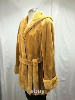 U S A Merigold Plucked Mink Fur Lady Hood Stroller Free Shipping Indispensable