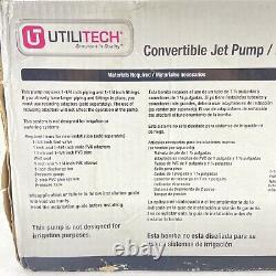 Utilitech Convertible Deep Well Jet Pump Cast Iron 1HP 0037158 Brand New Sealed