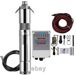VEVOR 3 Solar Power Water Pump 24V WithMTTP 316 Stainless Steel Deep Bore Well