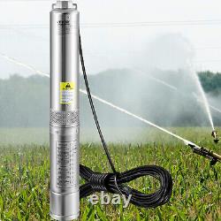 VEVOR Deep Well Submersible Pump Stainless Steel Water Pump 1HP 115V 37GPM 207ft