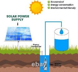 VICBAS Solar Water Pump Submersible Deep Well Pump 12V DC 10 GPM 98 ft 180W