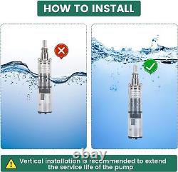 VICBAS Solar Water Pump Submersible Deep Well Pump 12V DC 10 GPM 98 ft 180W