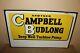 Vintage 1950s Campbell Budlong Deep Well Water Pump Farm 24 Embossed Metal Sign
