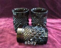 Vintage Nostalgic Thick Glass Water Glasses 3 Pcs Good Condition Collectables