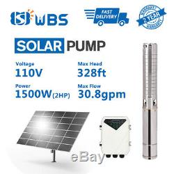 WBS 4 Solar Water Pump S/S Impeller 260Feet 31GPM Submersible DC Deep Bore Well