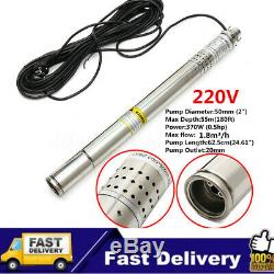 Water Pump 220V 370W 50mm Submersible Bore 0.5 HP Deep Well 220V 180ft