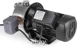 Well Jet Pump with Pressure Switch 3/4HP Jet Water Pump 131 Ft Stainless Steel