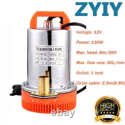 ZYIY 12V Solar Submersible Pump Submersible Water Pump DC Pump for Home Pool