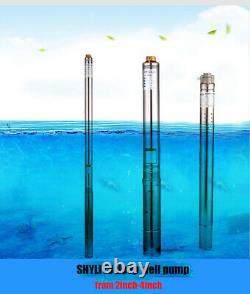 ZYIY 3 Inch Screw Pump Submersible Water Pump Deep Well Pump for Home Pool 370 W