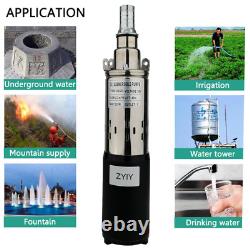 ZYIY Home 12V/24V Solar Pump Submersible Deep Well Water Pump 200With260W Black