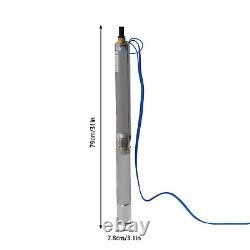 0,5HP Pompe de puits profond 216ft Pompe submersible 16GPM avec boîtier de contrôle 110V Câble de 33ft