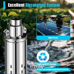 1 Pompe à eau de puits submersible alimentée par énergie solaire DC 24V 370W 1.8 m³/h