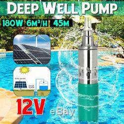 12v 180w 45m Haute Puissance Moteur Submersible Débit D'eau 6m³ / H Deep Well