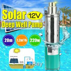 12v 25m Lift Débit Max 3m³ / H Submersible Pompe À Eau D'énergie Solaire Pompe Pour Puits Profond