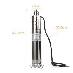 180w 12v Solar Powered Water Pump Submersible Bore Hole Pond Deep Well Pump Nouveau